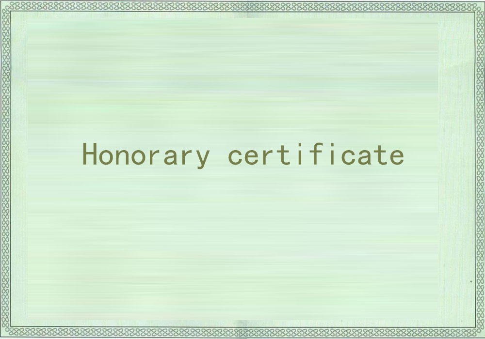 Certificate of Honor 6 Certificate of Honor 6