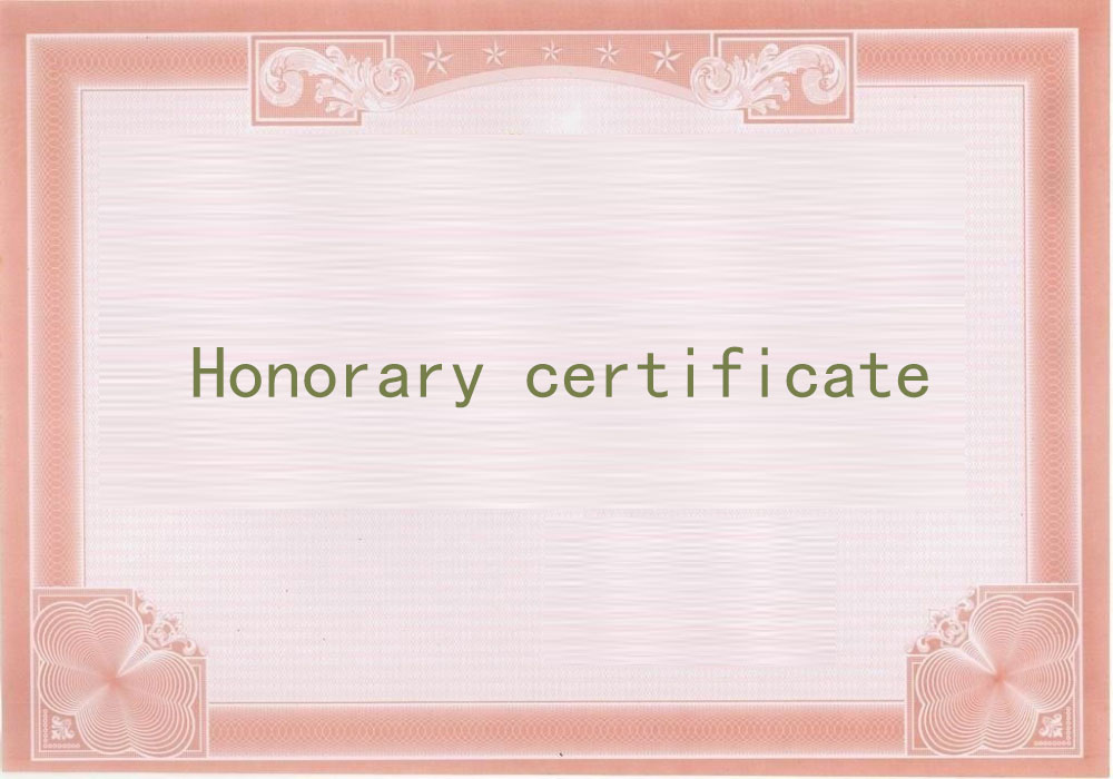 Certificate of Honor 8 Certificate of Honor 8