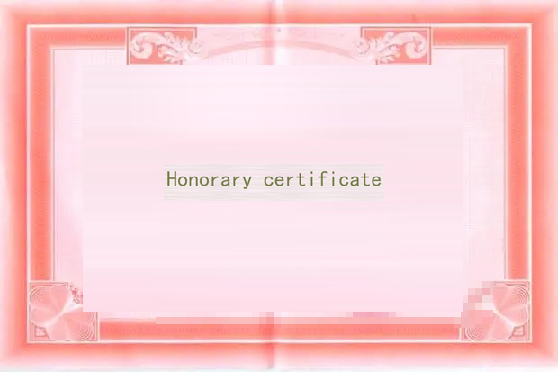 Certificate of Honor 5 Certificate of Honor 5
