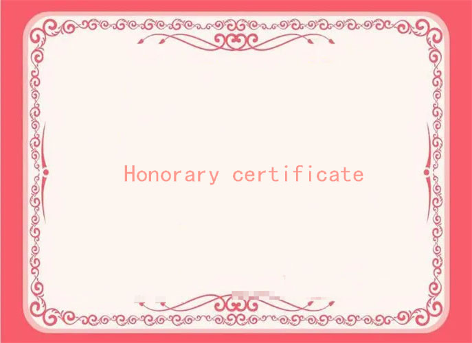 Certificate of Honor II Certificate of Honor II