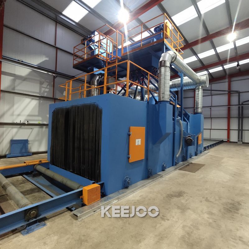 Frame Girder Roller Conveyor Type Shot Blasting Machine