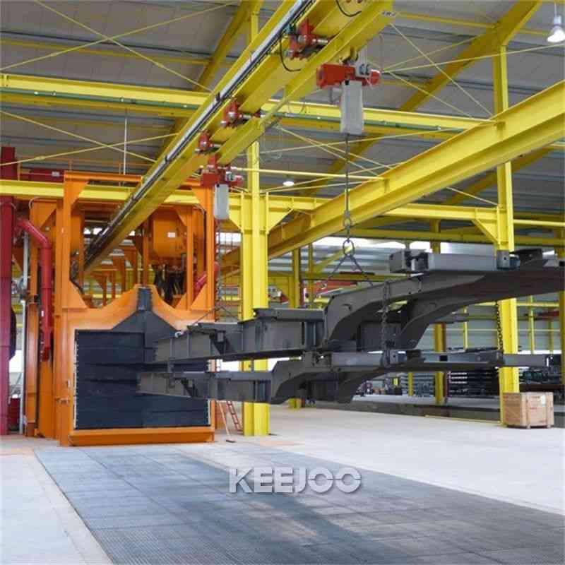 hook through type shot blasting machine