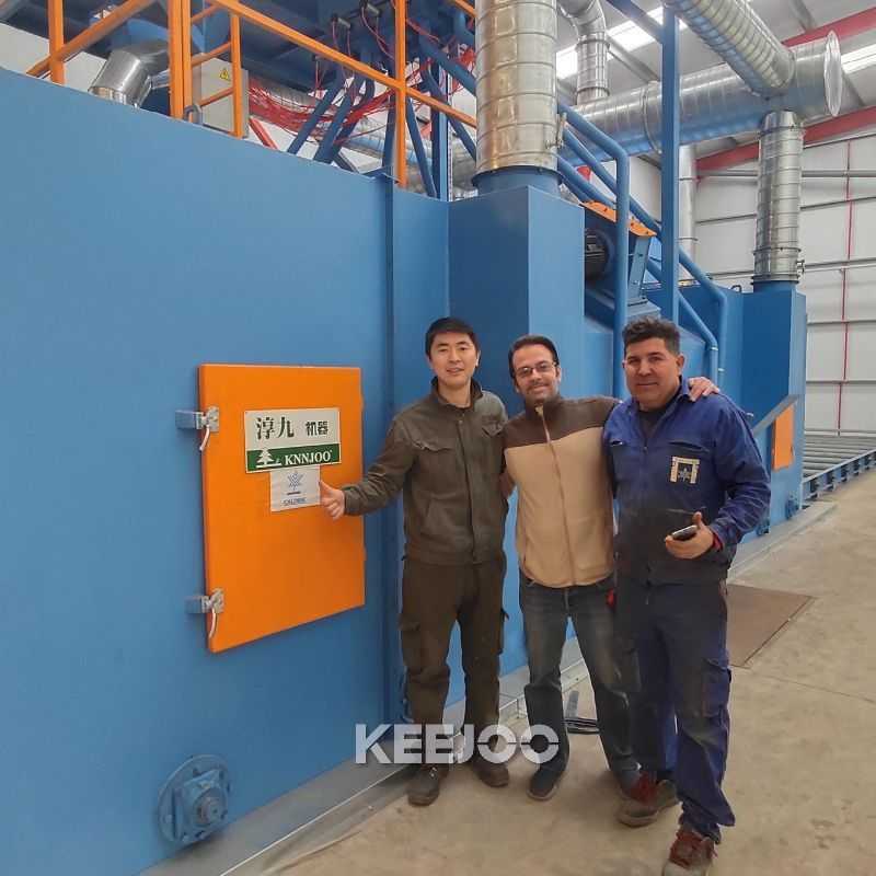 Линия предварительной обработки стальных листов моста