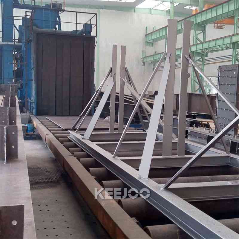 Máquina de granallado para estructuras de acero a gran escala