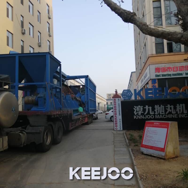 overhead conveyor shot blasting machine